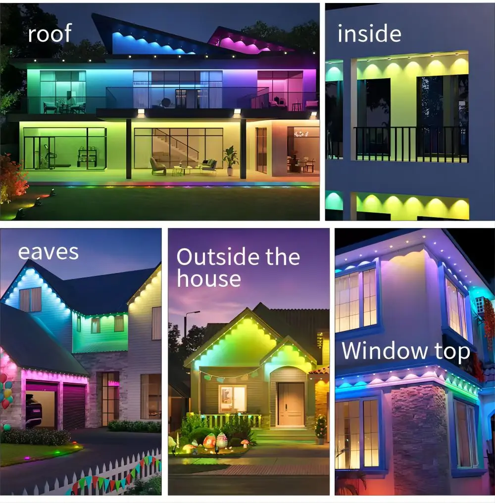 DMX512 1.5W Outdoor House Eave Decoration Christmas Light Eaves Lighting RGB For Home Supplier Led Christmas Holiday Light
