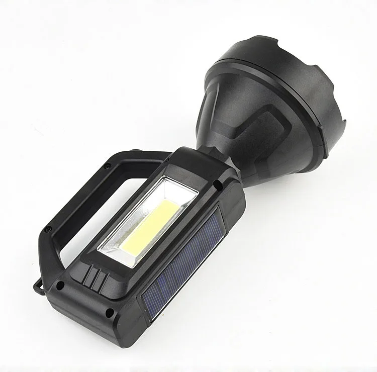 big portable solar camping emergency water explosion-proof cob led flashlight torch lamp mining hand lantern work search light