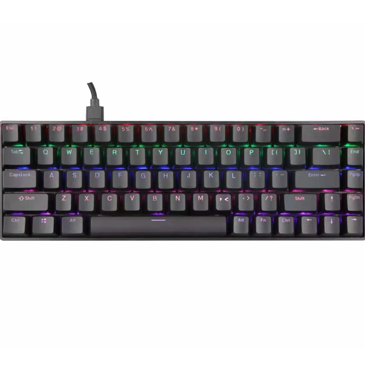 Wired Wireless BT 3-Mode 68 Key Kailh Axis RGB MINI Mechanical Keyboard