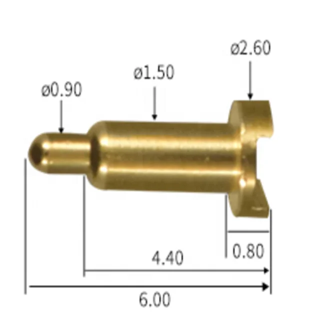 Brass spring loaded power electrical contact pogo pin magnetic power connector 2 contacts pogo pin contact pad 30A with screw
