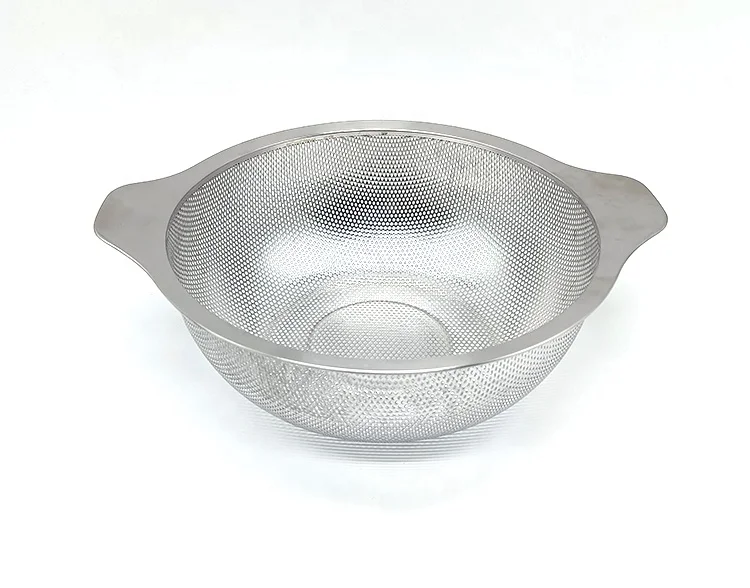 Food Grade Stainless Steel Mesh Strainer Sieves Wire Mesh Basket Strainer Colander With Double Side Handle