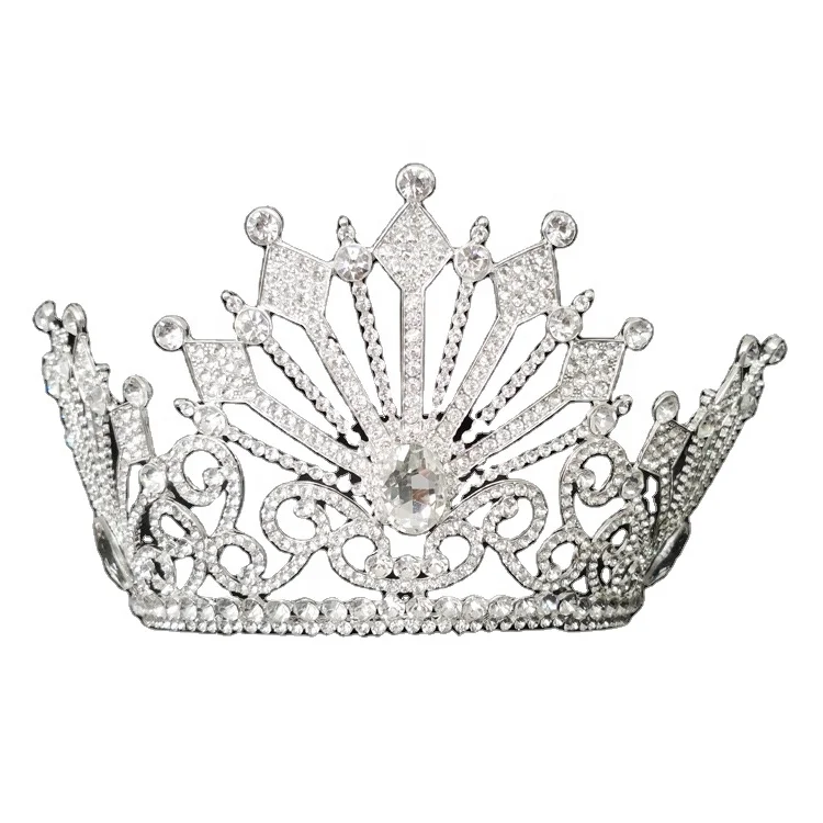 Свадебные украшения для волос, тиары с синими кристаллами и стразами, тиары, большие короны, диадемы для выпускного вечера, вечернего платья, головной убор, свадебные аксессуары