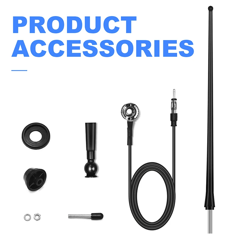 Marine Radio Car Black Rubber Antenna  Antenna Waterproof Flexible Marine FM AM Modulators For Car Yacht Tractor ATV UTV RV