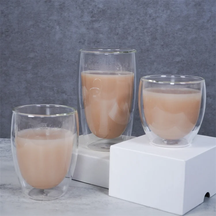 200 мл 280 420 стеклянная кофейная чашка с двойными