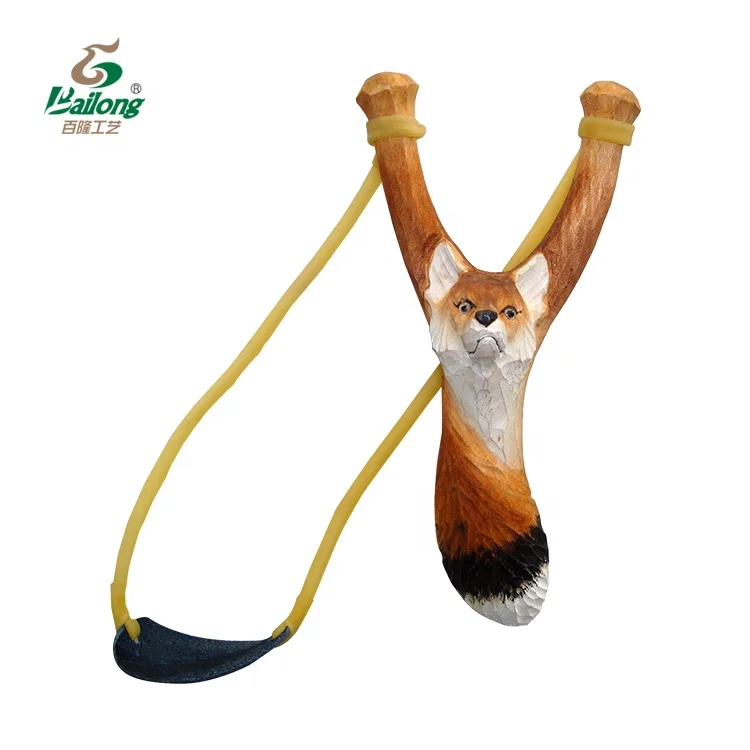 Direct 15 years factory CE standard hand carved catapult animal wooden sling shot
