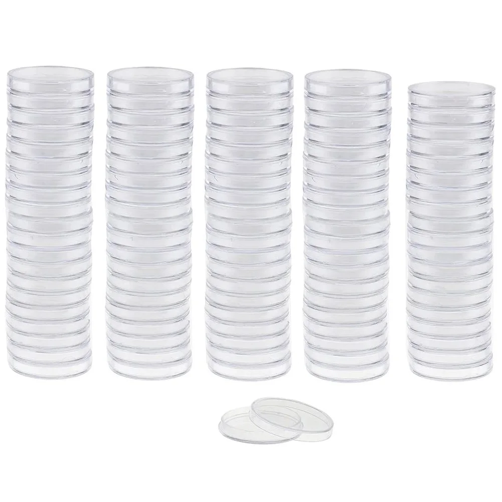 Coin Holder Coin Capsules 100 Pieces in 1 Bag Clear Case Box For Coin Collection Protector