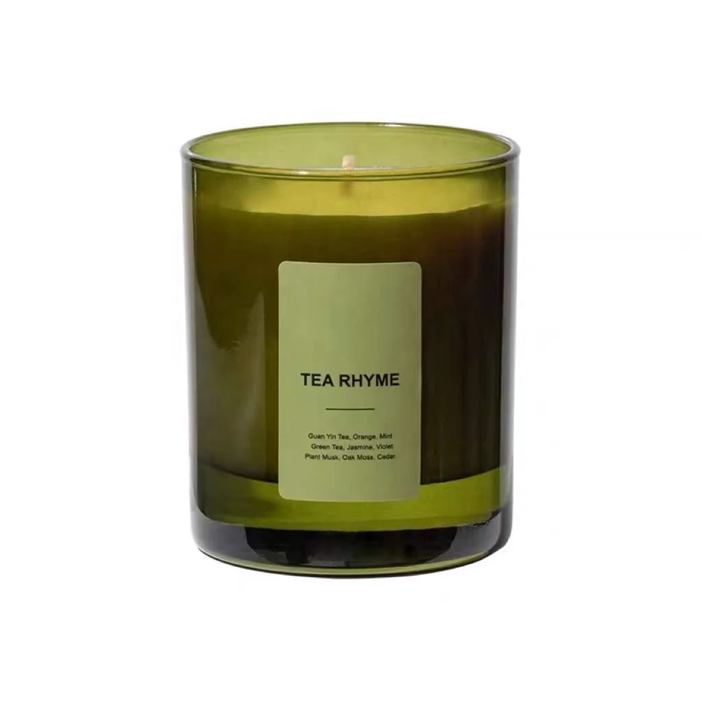 Custom Labels Classic Home Decoration Luxury Glass Aroma Candle Soy Wax Scented Candles With Packaging