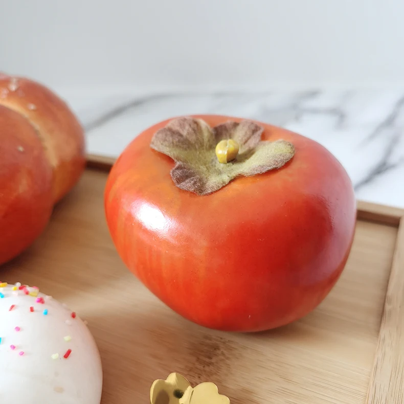 Artificial persimmon fruit kitchen decor artificial fruit