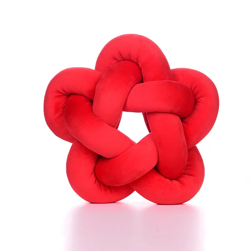 Korean Style smart Plush embroid sleep aid smart Waist Cushion Decors  Ball Star Knot Pillows