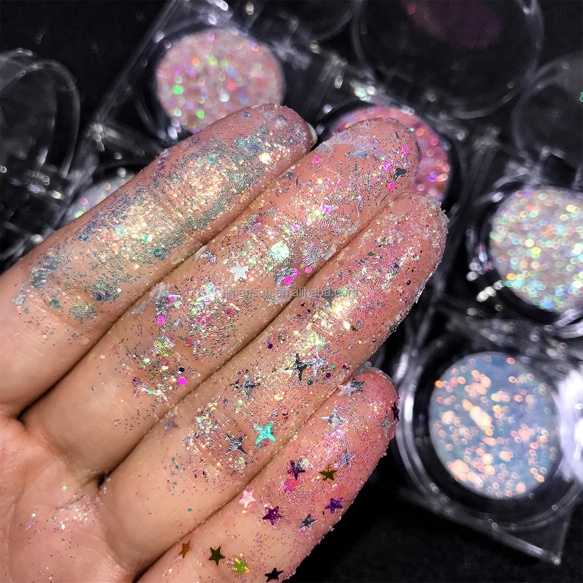 2023 Eye Makeup Cosmetic Eyeshadow Body Face  Hair MuitiChrome Holographic Chunky Glitters Chameleon Eyeshadow Gel Glitter