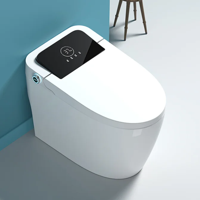 High Quality Automatic Cleaner One Piece Toilet Wc Intelligent Bidet Toilet Bathroom Commode S-Trap Ceramic Smart Toilet