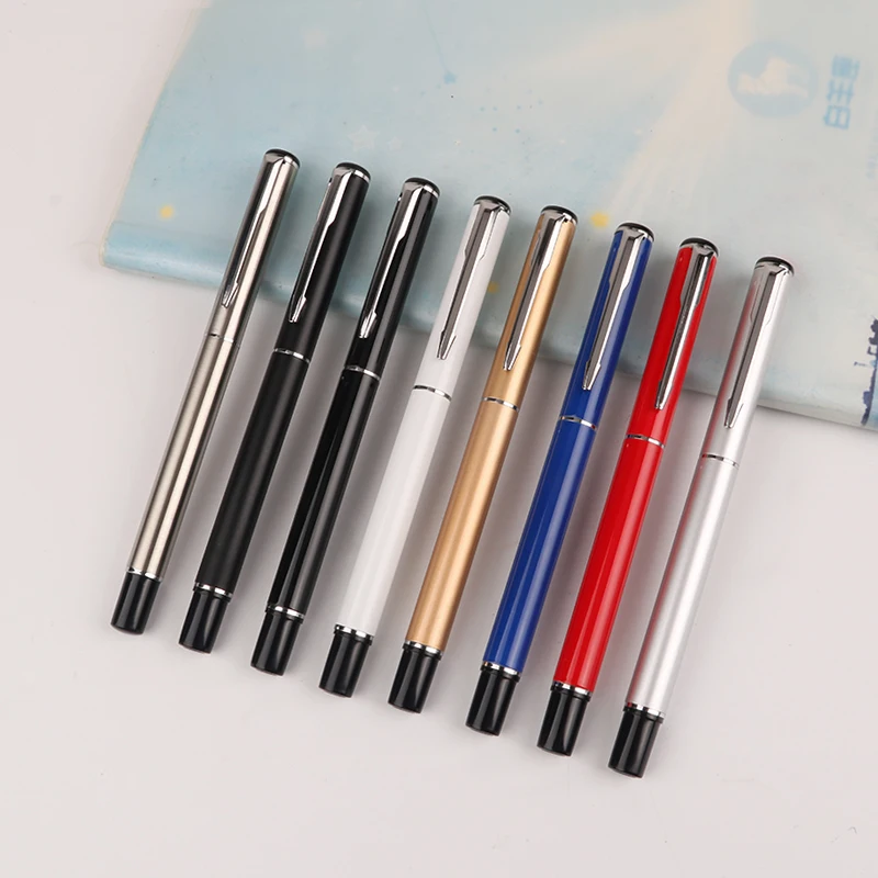 Wholesale and Retail Inexpensive Simplicity Design Hotel Promotion Multicolor Custom Logo Metal Rollerball