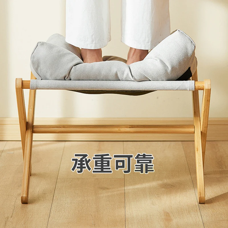 Customized Wholesale Bamboo Nonslip Bathroom Toilet Stool Toilet Foot Stool Solid Anti Slip Footstool