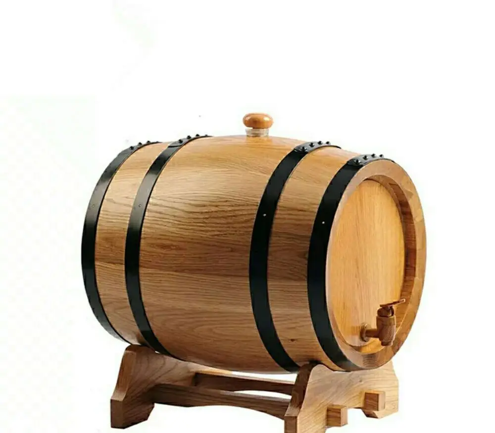 Custom High Quality Oak Barrel Bar Whiskey Rum Standard Beer Keg Decoration Barrel Paint Wooden Wine Cask