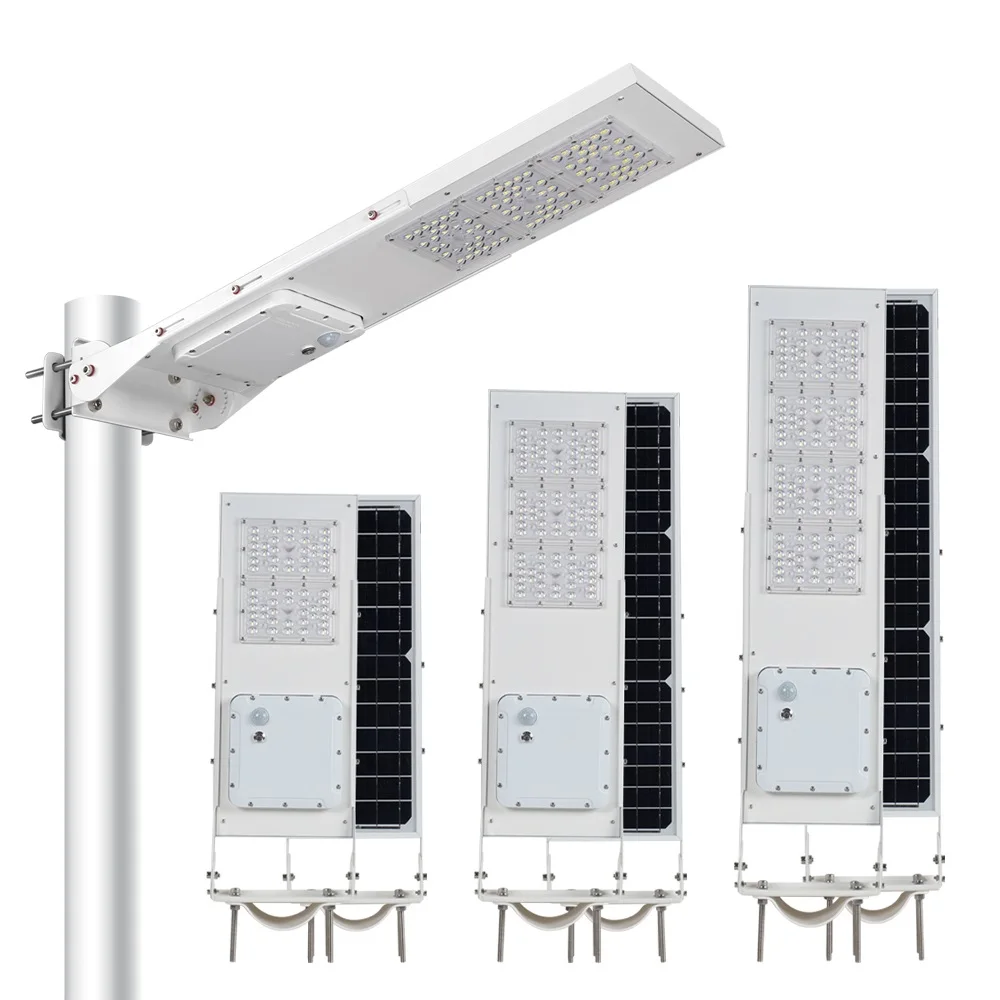2023 New product aluminum ip65 60w 90w all in one solar led street light road lamp