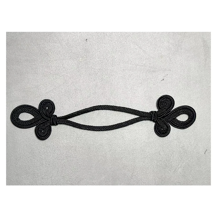 Custom Design 3 Leaves Women Jacket and Coat Button Crochet Wrapping Chinese Knot Frog Closure Buttons