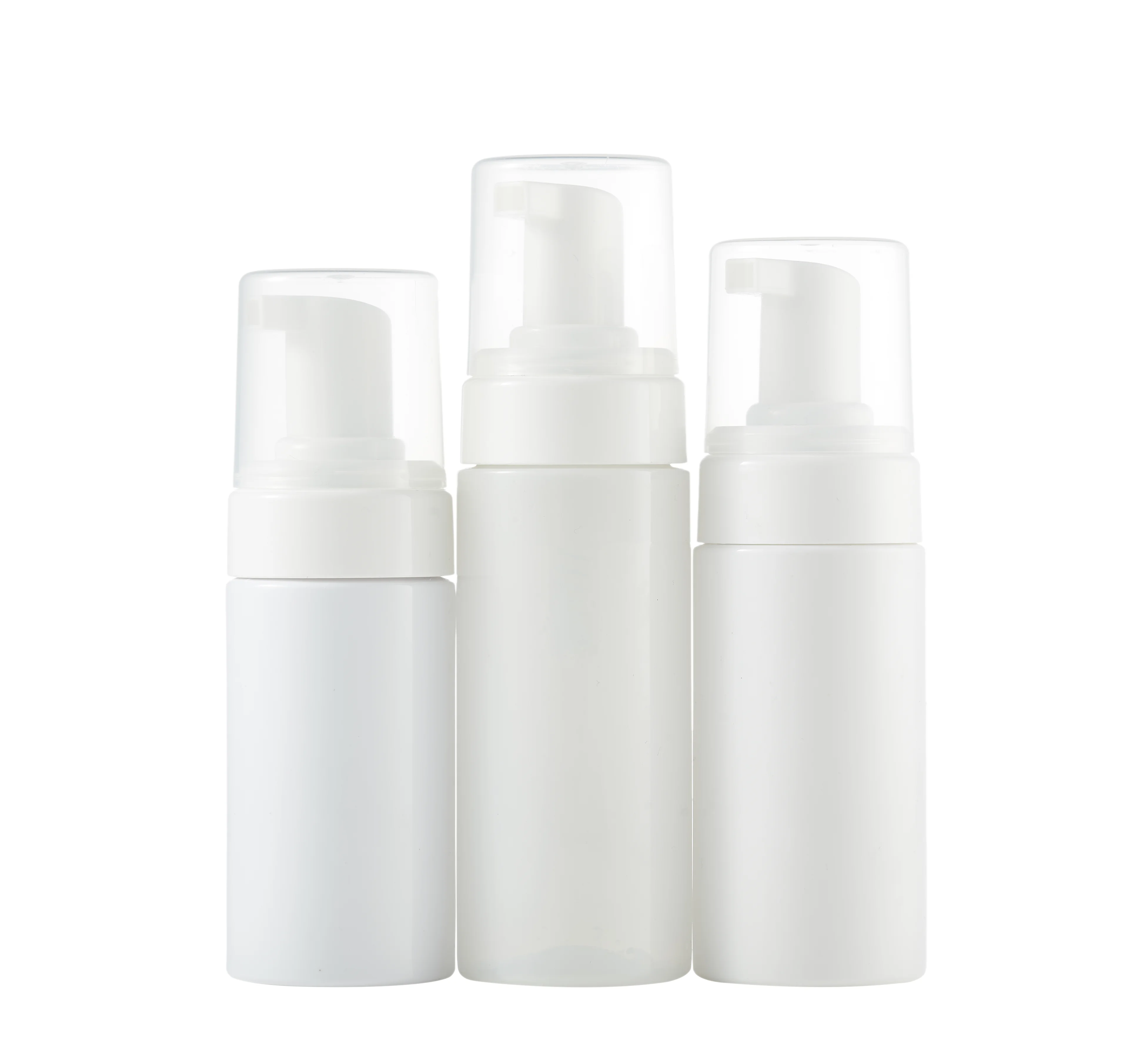 China manufacture White Blue PET Plastic  Cosmetic Liquid Soap dispenser with Foam Pump Bottle