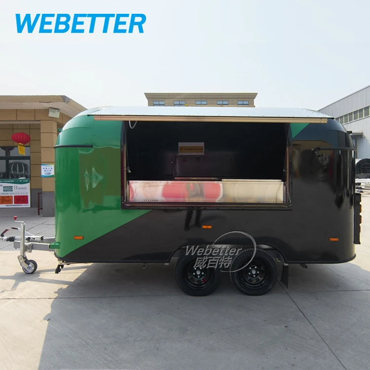 WEBETTER Street Mini Foodtruck Airstream Food Cart Trailer De Comida Mobile Pizza Taco Food Truck Trailers Fully Equipped