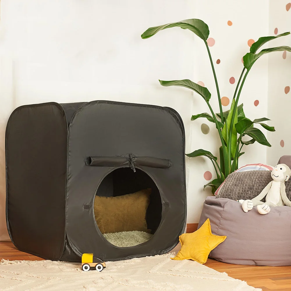 Autism Age 3+ Anxiety ADHD SPD Sensory Tent Pop up Blackout Calm Down Kids Play Tents with Door & Window