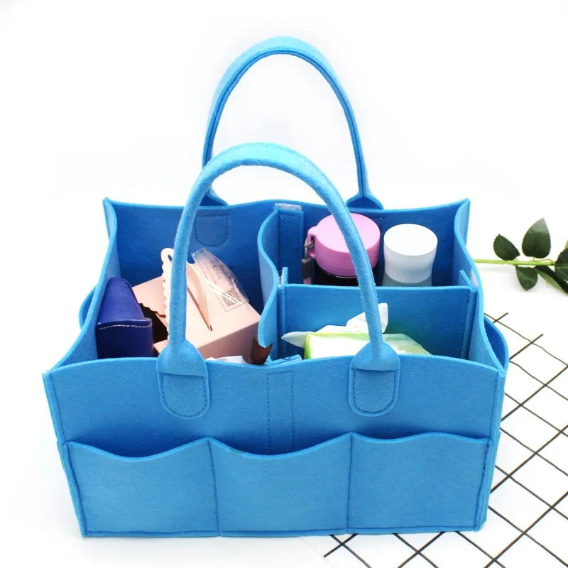popular Baby Diaper Caddy Organizer Felt bag Portable Holder Bag for Changing Table and Car