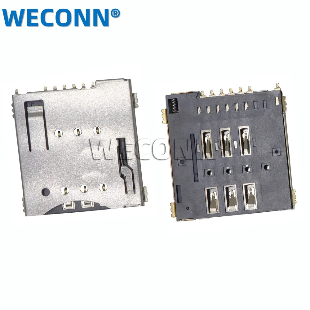 Manufacturer Supplier 1.5H PUSH  type Micro sim card connector adapter 4g smart card reaer connector for wifi router with detect