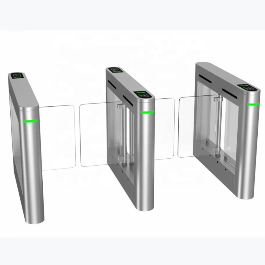 Office Building Entrance Security Access control Scan RFID card and QR code swing barrier turnstile gate