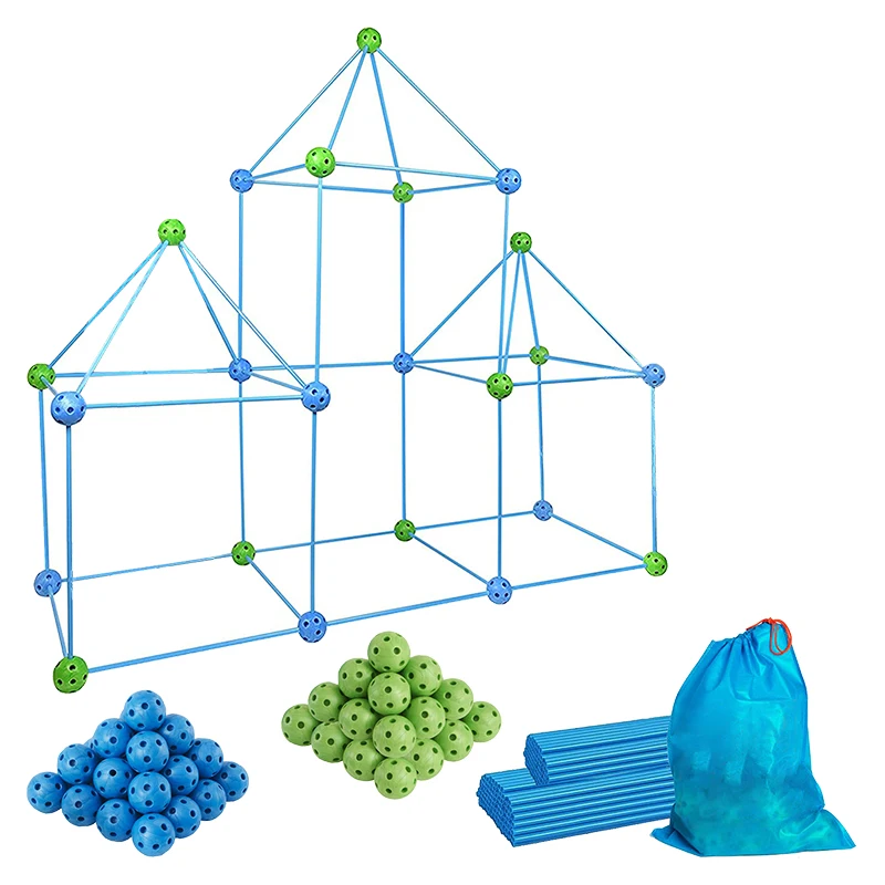 DIY Castles Building Play Tent set Kids Construction Fort Building Kit Toys for kids Build Your Own Den