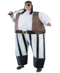 New Funny Men Halloween Hot Selling Costume Inflatable Pirate Mascot Carnival Pirate Inflatable Clothes Costume