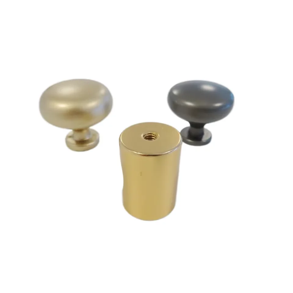 Modern Single Hole Drawer Knob in Brushed Nickel Zinc Alloy Handle for Kitchen Bedroom Dresser Outdoor