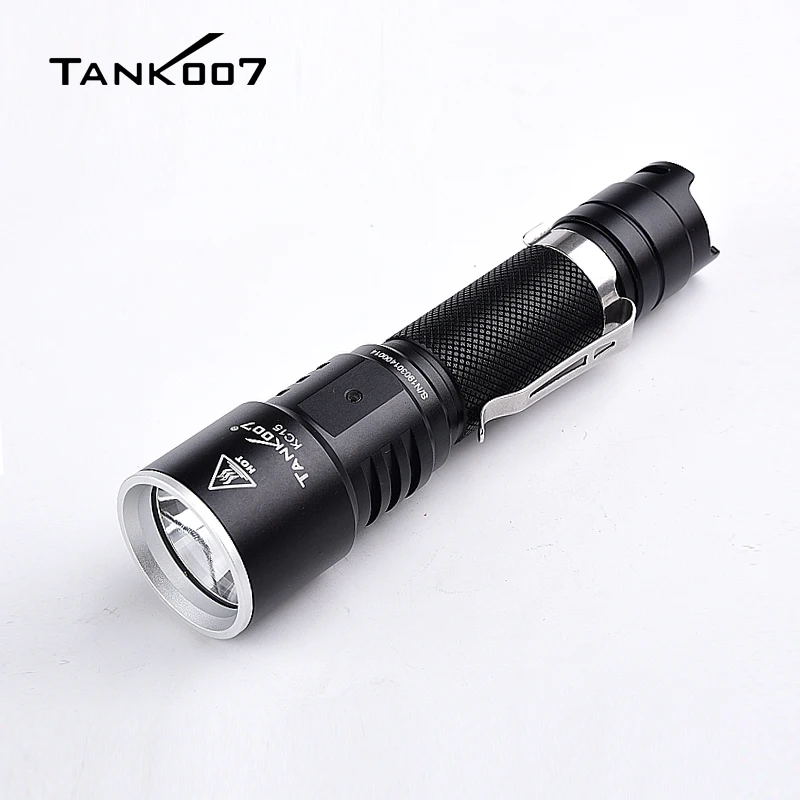 Tank007 flashlight factory wholesale long range torch light high power bulk super bright rechargeable flashlight LED Linterna