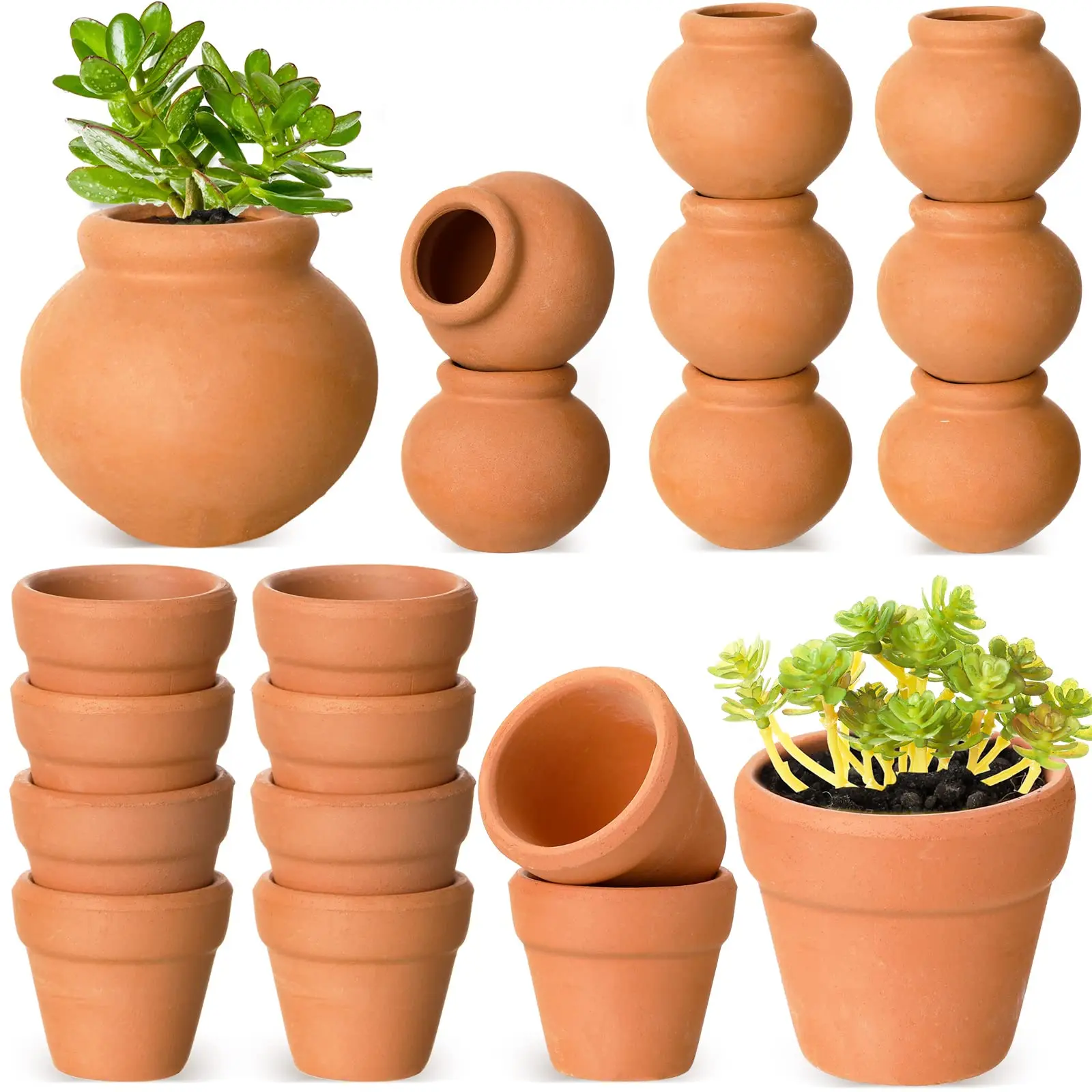 Custom Wholesale DIY Craft Strong Water Absorption Mini Tiny Clay Terracotta Pottery Planter Pot with Drainage Hole