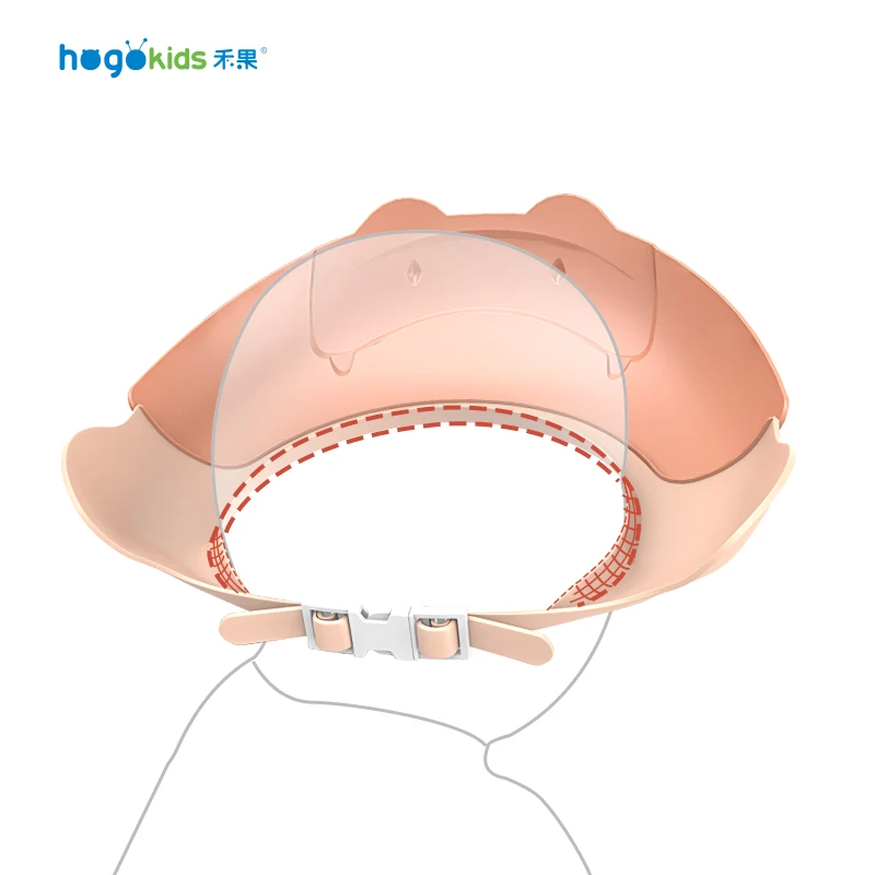 Hogo Kids Hot Sales Baby Shower Cap Bathroom Kids Shower Caps Adjustable Hair Washing Shield