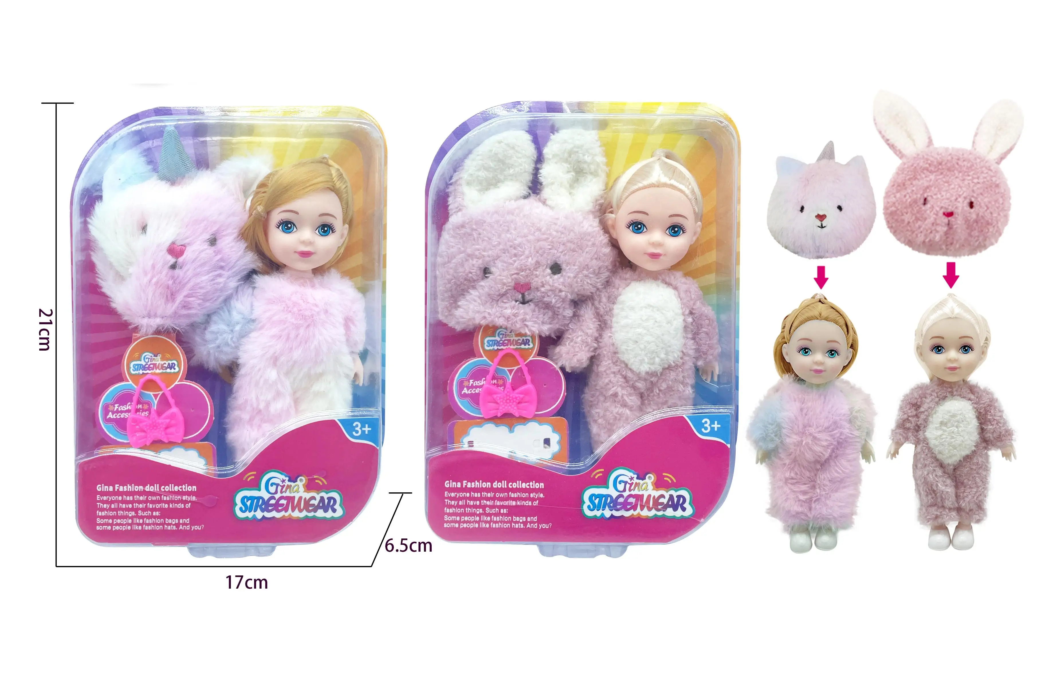 Fashion doll clothing Wholesale 6 Inch Doll for girl Beautiful Girls Toys 13 Joints Movable Unicorn/Rabbit