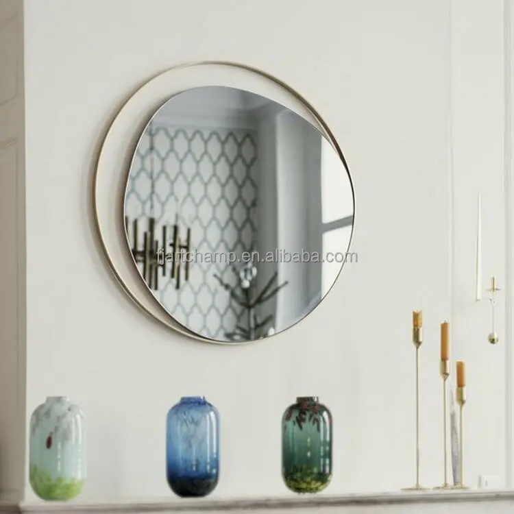 black long small metal black vanity wall mirror with shelf and hanger