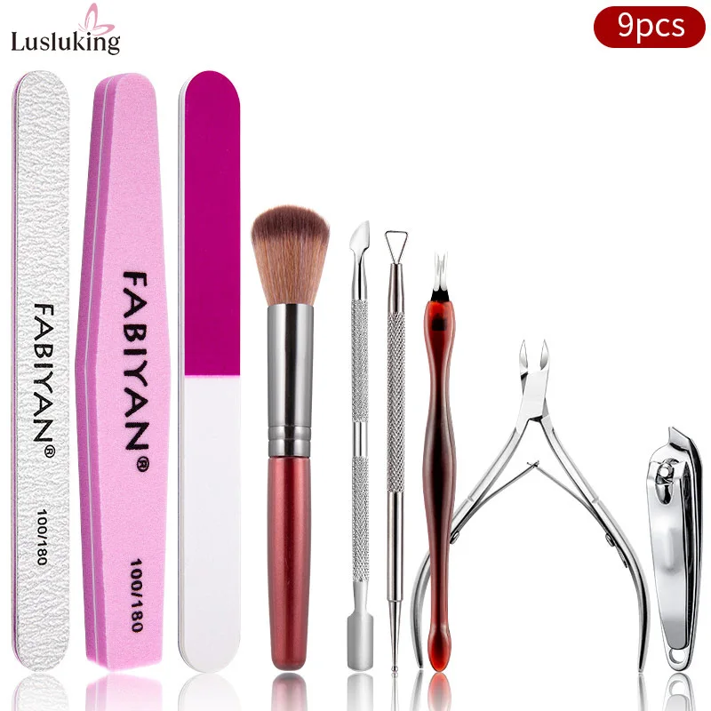 Polishing Strip Dead Skin Nail Tools Nail Steel Push Professional Manicure Tools Kit pedicure kit