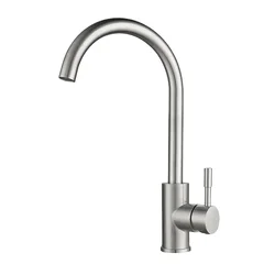 High Quality Sanitary Ware Stainless Steel Hot And Cold Single Handle Deck Mounted Sink Water Mixer Tap Robinet Kitchen Faucet