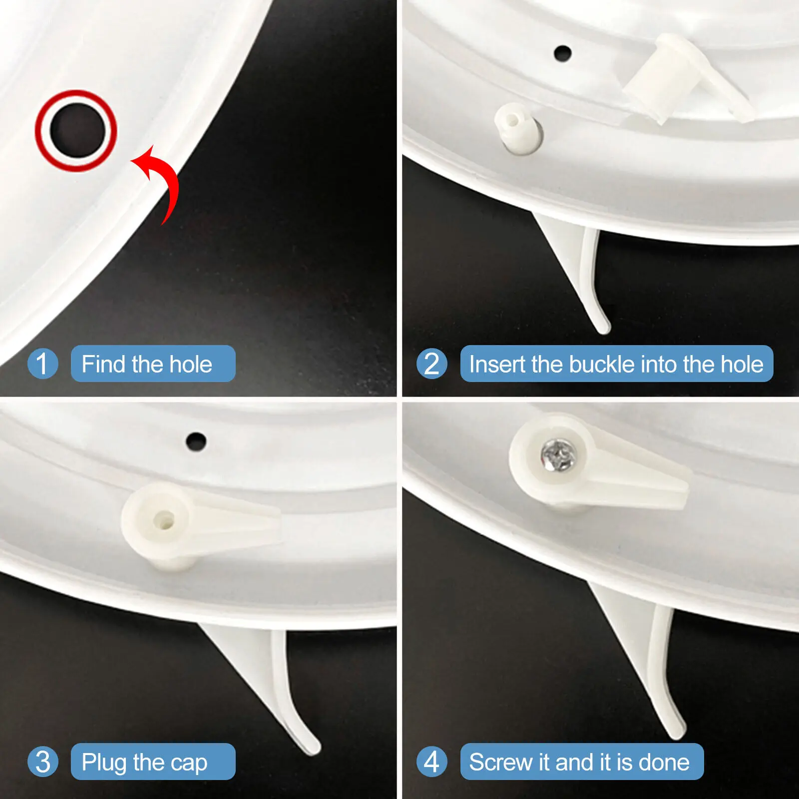 3mm Ceiling Lampshade Clips Light Shade Fixed Buckles White Fixed Buckle Light Fixture Accessories Plastic