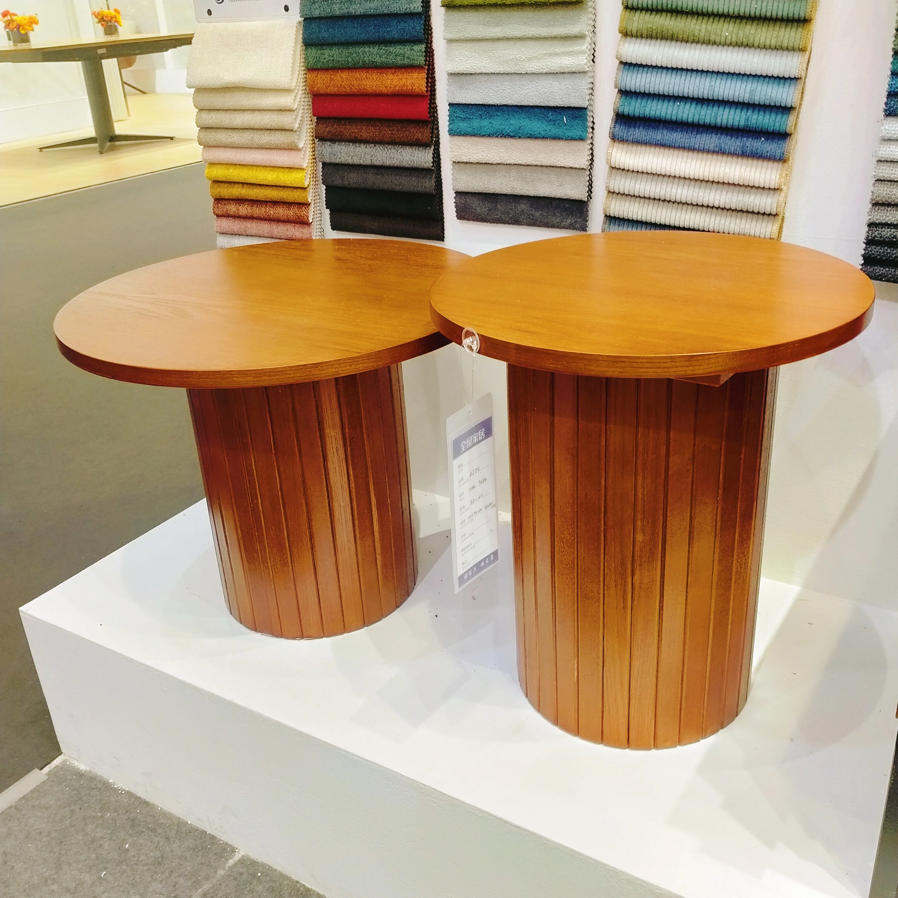 Modern Nordic Design Best Selling Living Room Center Table MDF High Gloss White Round Coffee Table set