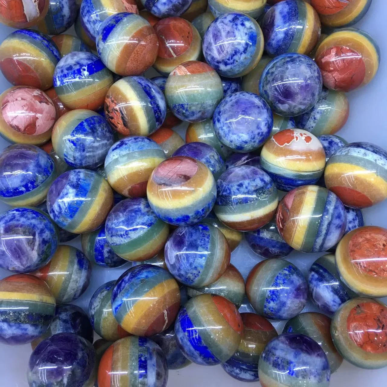 Wholesale natural colorful quartz decorative healing gem crystal ball giveaways