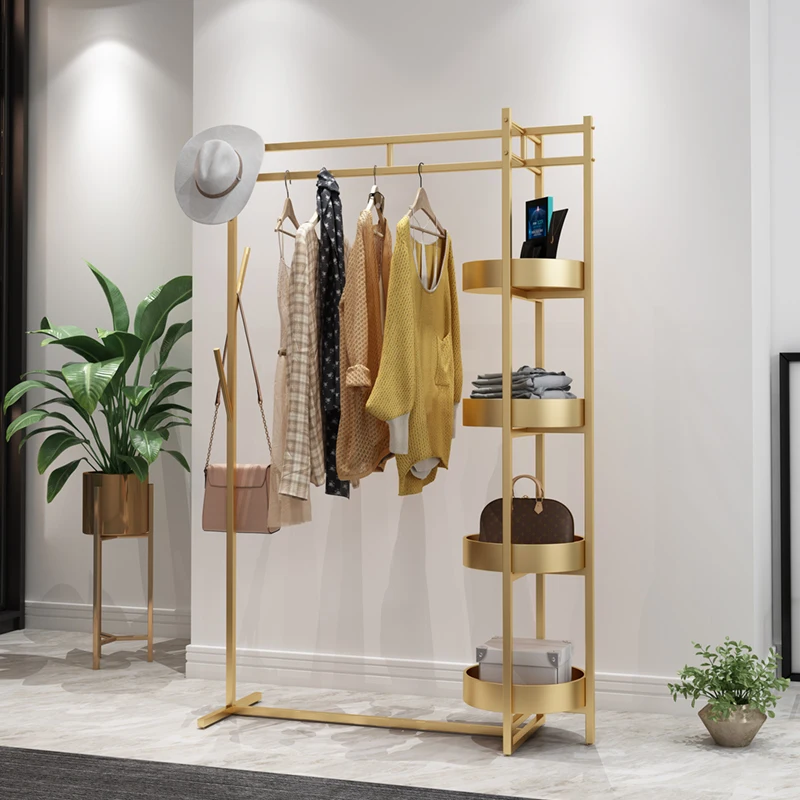
Nordic clothes rack bedroom modern clothes rack simple creative storage household shelf 
