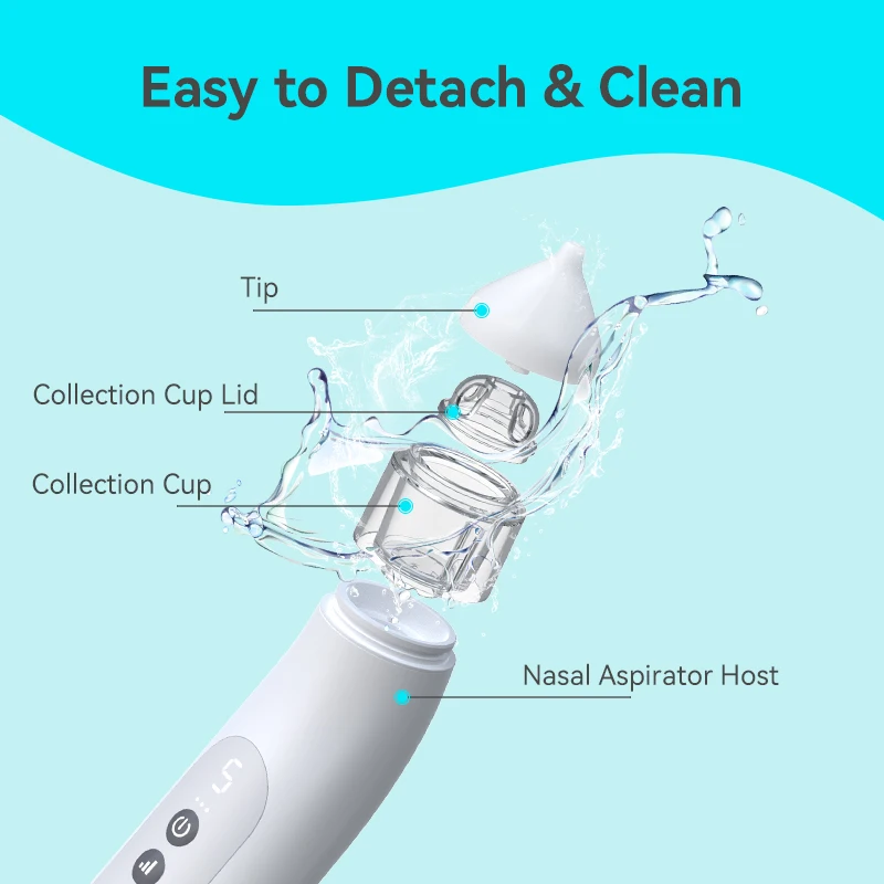 Customized silicon Portable small mini handle BC-022 nasal Aspirator adjustment level Electric nose cleaner for baby