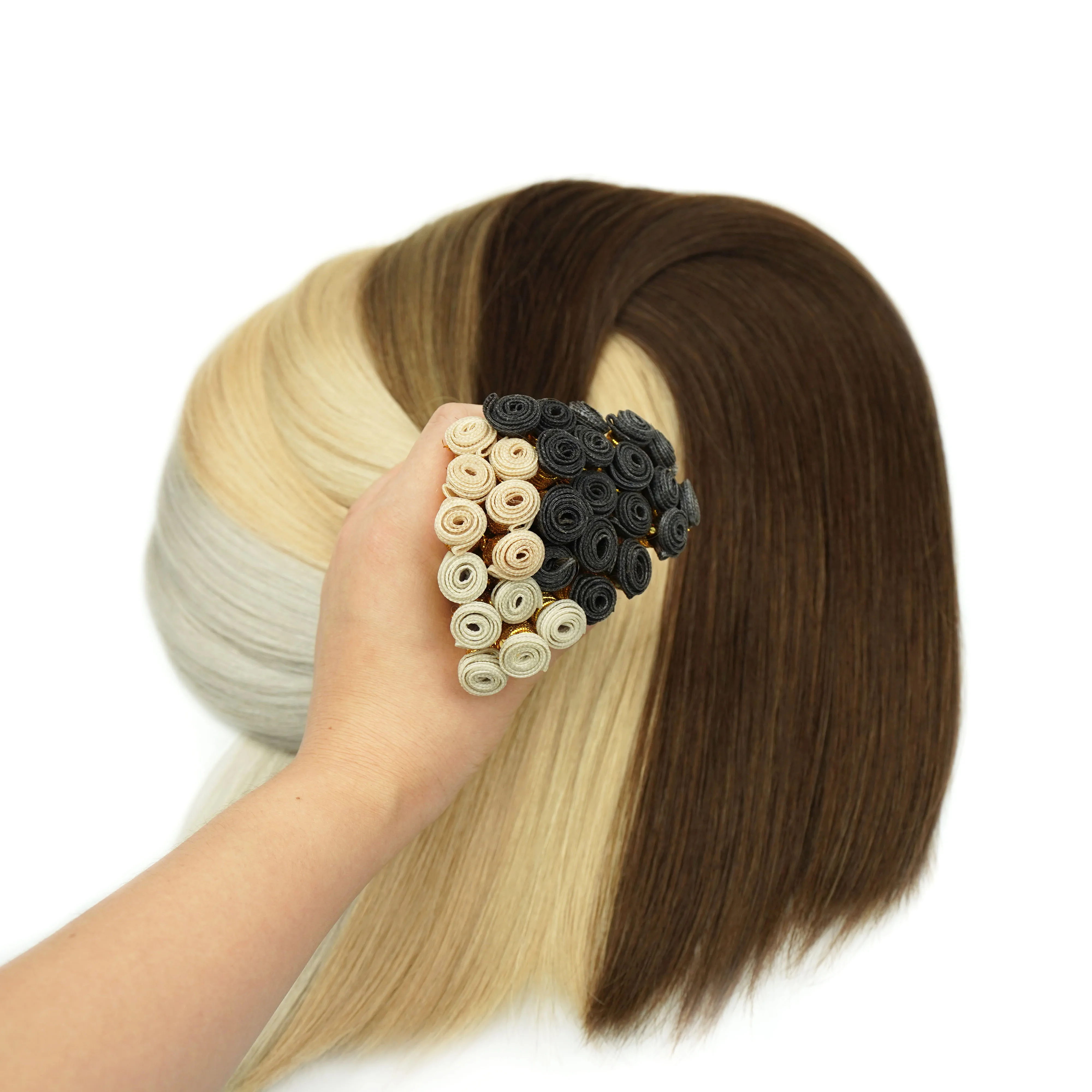 Hair in Stock Full Cuticle Russian Hair  Genius weft Super Double Drawn