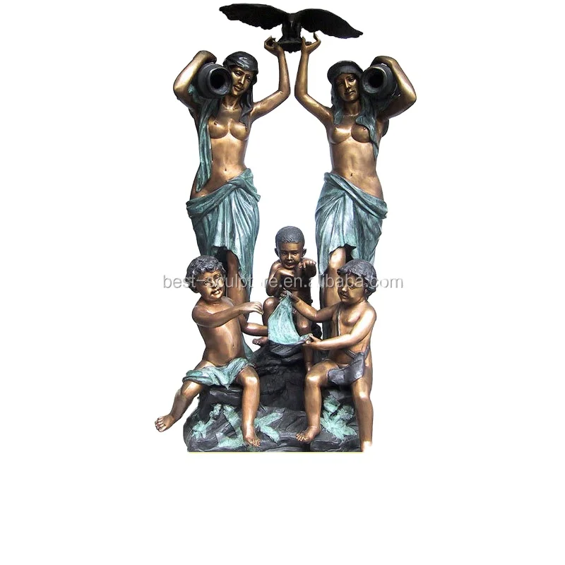 GardeN Decoration Bronze Fish Metal anImal Water Fountain