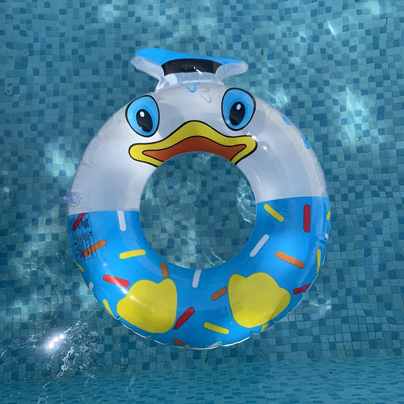 B01 R Animal Donut Ring outdoor inflatable water sports pool floating swimming toys for kids  Cute Duck