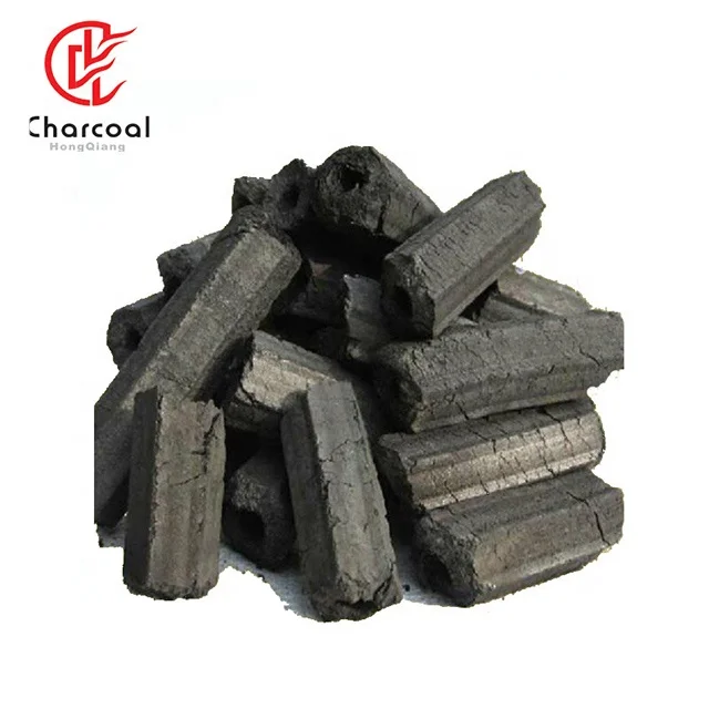 HongQiang Wholesale Natural Black Low Ash Hardwood For Family Party Cooking Stick Barbecue Hexagon Charcoal Bbq Coal