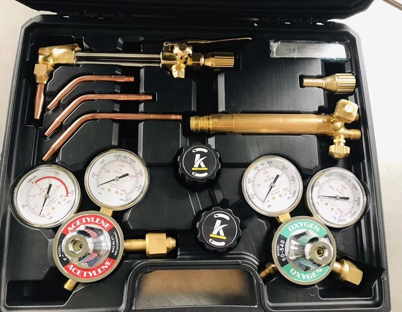 Кислородный и ацетиленовый газовый регулятор с горелкой в западном стиле для сварки резки