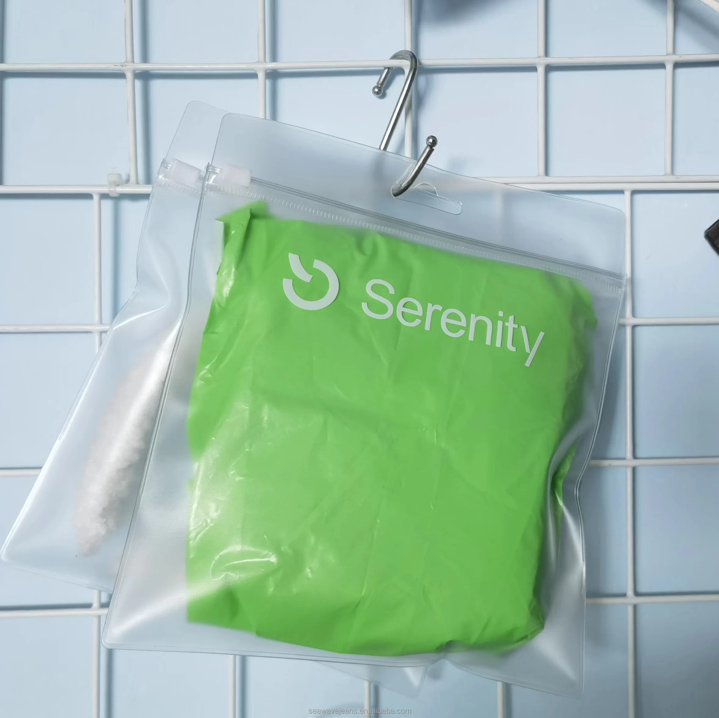 Hot sale pvc zipper bag with handle plastic hair  packaging bag  hair clips zip lock bag for Boutiques