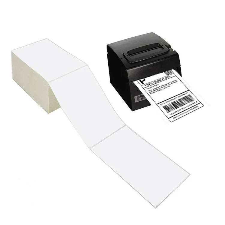 Factory Fanfold Waybill Waterproof Thermal Shipping Label Paper Roll 4x6