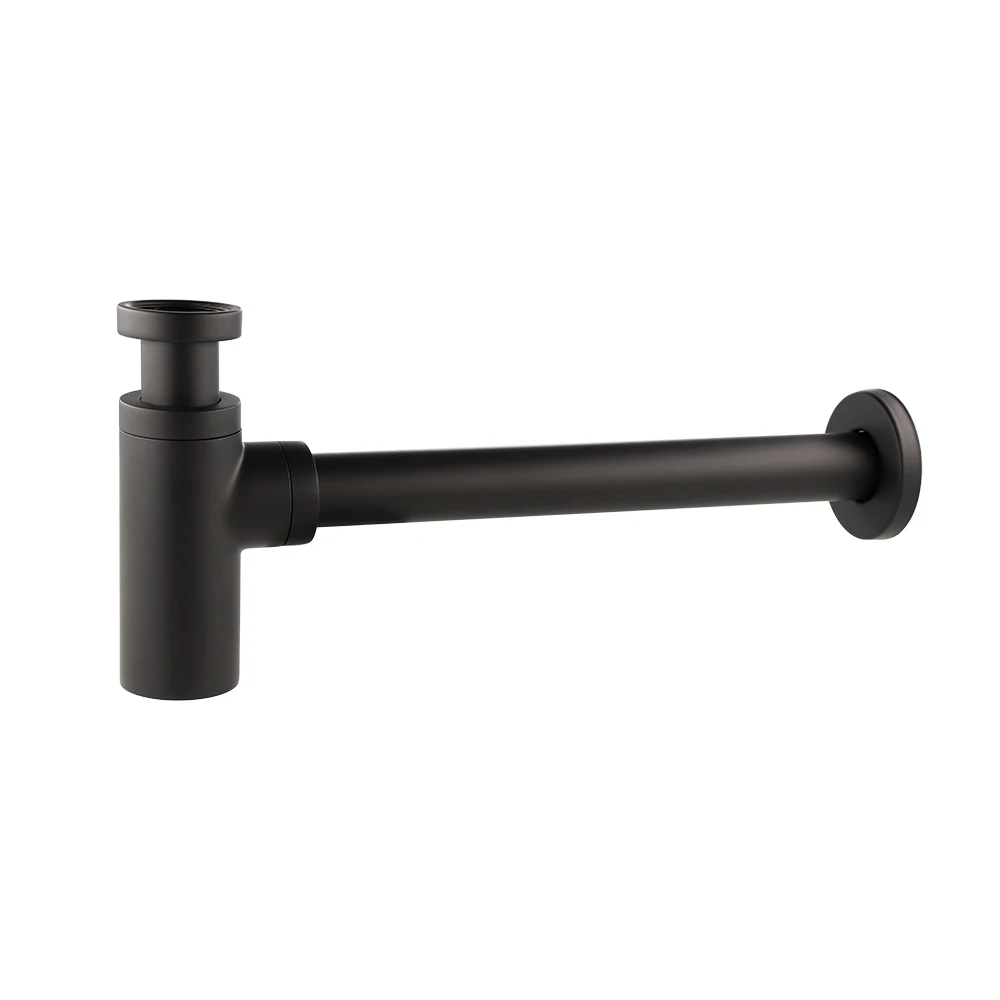 matt black bottle trap copper siphon  brass bathroom bottle traps