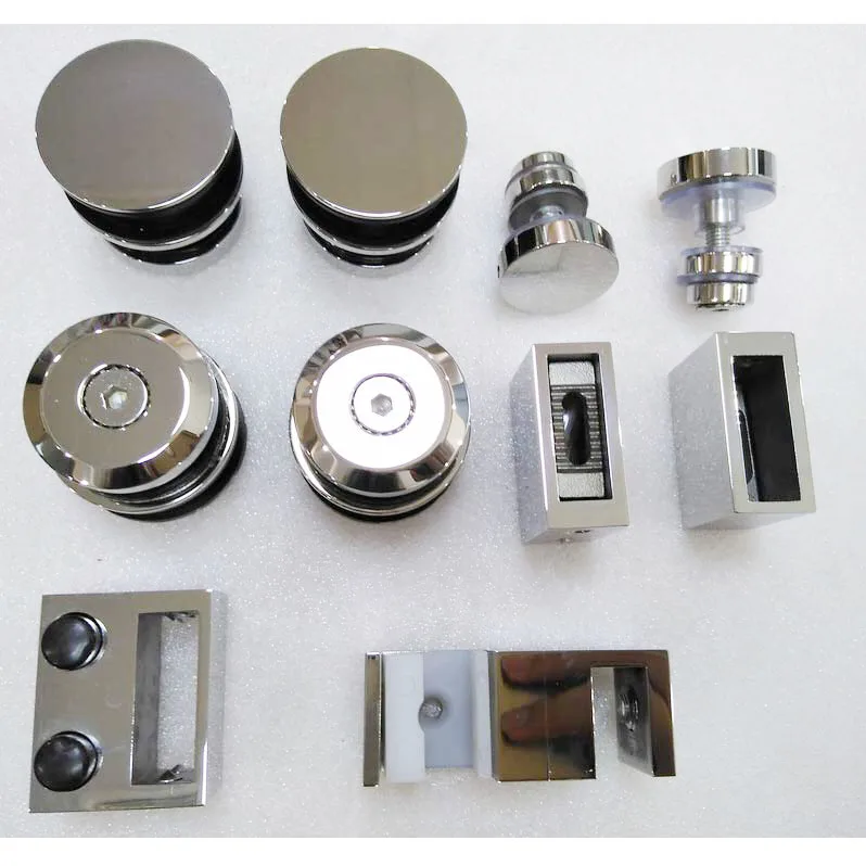 Shower Hardware Mute Frameless Shower Door slide rail Wheel Set Stainless Steel 304 Sliding Glass Door System Kit
